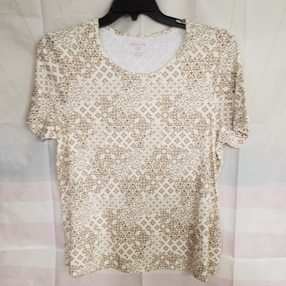 White Stag White & Goldish Print XXL (20)